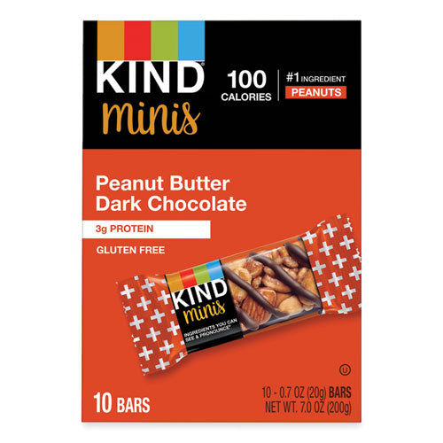 Image of KIND Minis, Peanut Butter Dark Chocolate, 0.7 Oz, 10/pack