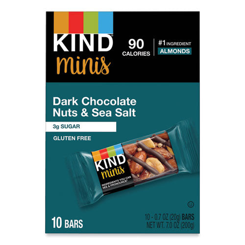 Image of KIND Minis, Dark Chocolate Nuts/sea Salt, 0.7 Oz, 10/pack