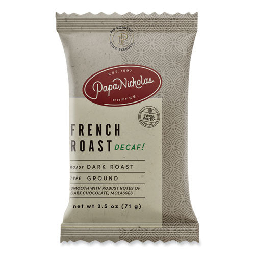 Image of PapaNicholas® Coffee Premium Coffee, Decaffeinated French Roast, 18/carton