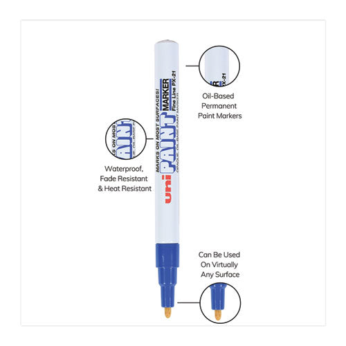 Image of uni®-Paint Permanent Marker, Fine Bullet Tip, Blue