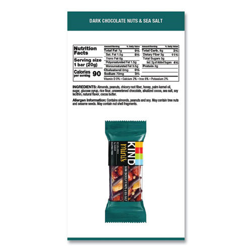 Image of KIND Minis, Dark Chocolate Nuts/sea Salt, 0.7 Oz, 10/pack