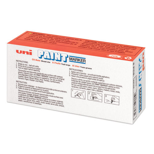Image of uni®-Paint Permanent Marker, Broad Chisel Tip, White