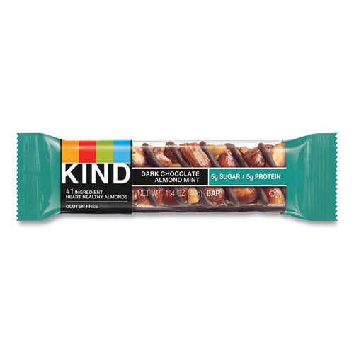 Image of KIND Nuts And Spices Bar, Dark Chocolate Almond Mint, 1.4 Oz Bar, 12/box