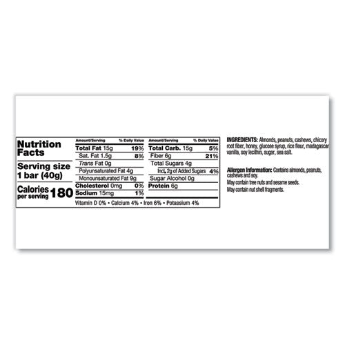 Image of KIND Nuts And Spices Bar, Madagascar Vanilla Almond, 1.4 Oz, 12/box