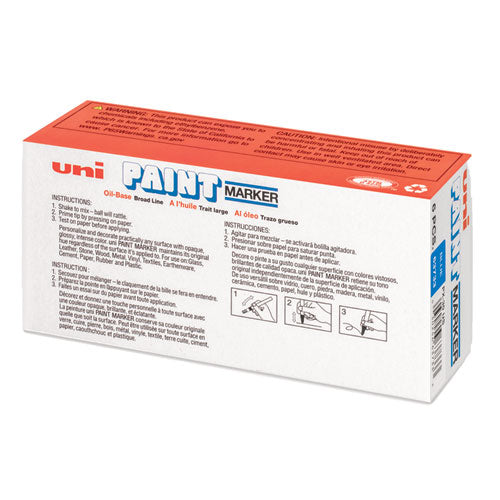Image of uni®-Paint Permanent Marker, Broad Chisel Tip, Blue