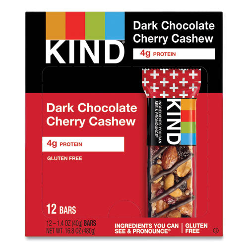 Image of KIND Plus Nutrition Boost Bar, Dk Chocolatecherrycashew/antioxidants, 1.4 Oz, 12/box