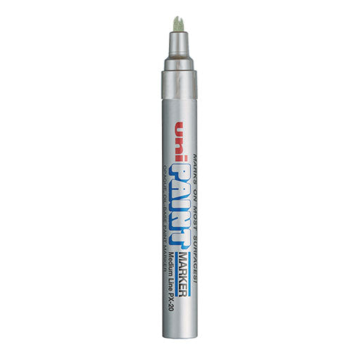 Image of uni®-Paint Permanent Marker, Medium Bullet Tip, Metallic Silver
