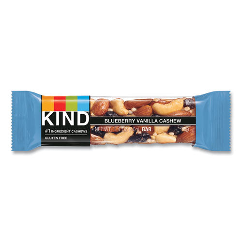 Image of KIND Fruit And Nut Bars, Blueberry Vanilla And Cashew, 1.4 Oz Bar, 12/box