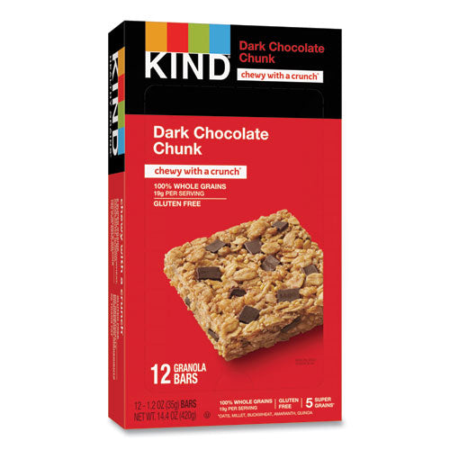 Image of KIND Healthy Grains Bar, Dark Chocolate Chunk, 1.2 Oz, 12/box