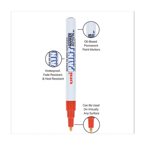 Image of uni®-Paint Permanent Marker, Fine Bullet Tip, Red