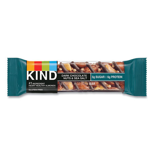 Image of KIND Nuts And Spices Bar, Dark Chocolate Nuts And Sea Salt, 1.4 Oz, 12/box