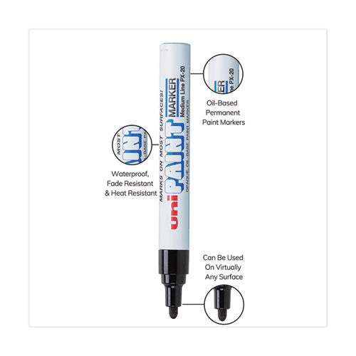 Image of uni®-Paint Permanent Marker, Medium Bullet Tip, Black
