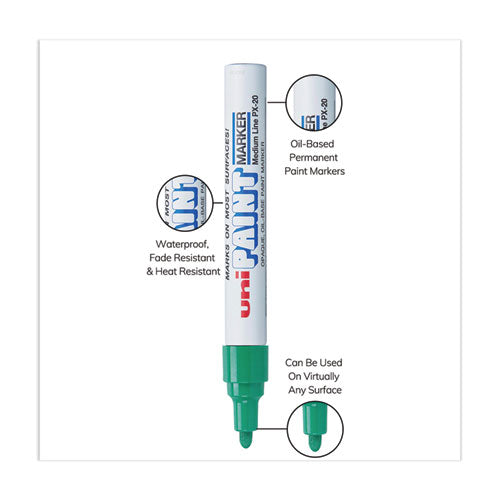 Image of uni®-Paint Permanent Marker, Medium Bullet Tip, Green