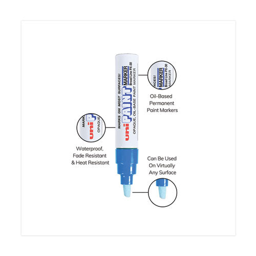 Image of uni®-Paint Permanent Marker, Broad Chisel Tip, Blue
