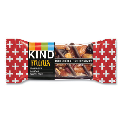 Image of KIND Minis, Dark Chocolate Cherry Cashew, 0.7 Oz, 10/pack