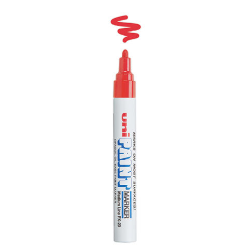 Image of uni®-Paint Permanent Marker, Medium Bullet Tip, Red