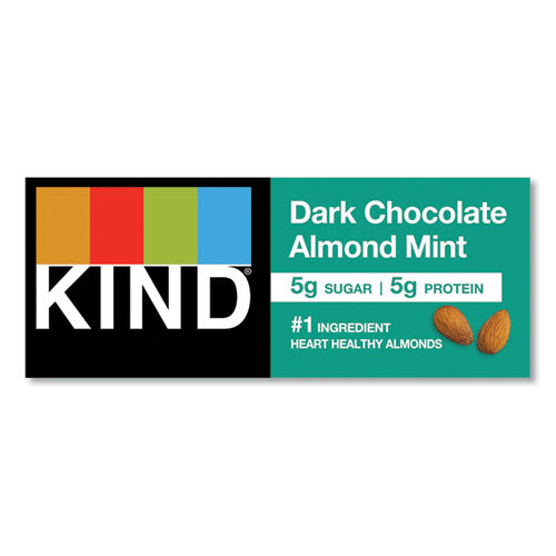 Image of KIND Nuts And Spices Bar, Dark Chocolate Almond Mint, 1.4 Oz Bar, 12/box