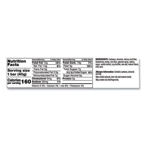 Image of KIND Fruit And Nut Bars, Blueberry Vanilla And Cashew, 1.4 Oz Bar, 12/box