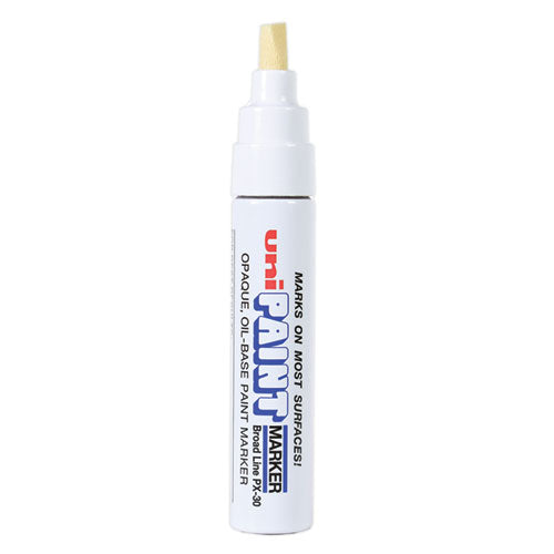 Image of uni®-Paint Permanent Marker, Broad Chisel Tip, White