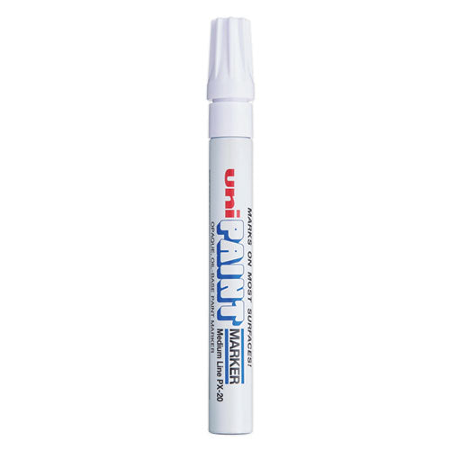 Image of uni®-Paint Permanent Marker, Medium Bullet Tip, White