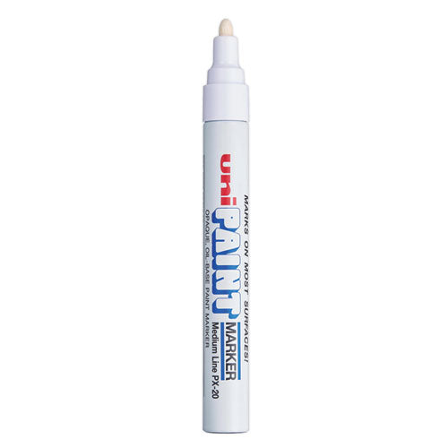 Image of uni®-Paint Permanent Marker, Medium Bullet Tip, White