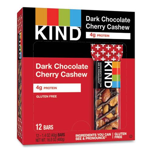 Image of KIND Plus Nutrition Boost Bar, Dk Chocolatecherrycashew/antioxidants, 1.4 Oz, 12/box