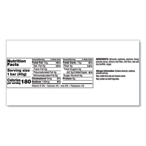 Image of KIND Nuts And Spices Bar, Honey Roasted Nuts/sea Salt, 1.4 Oz Bar, 12/box
