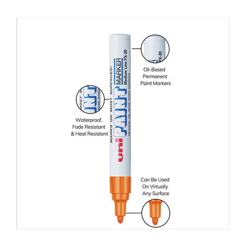 Image of uni®-Paint Permanent Marker, Medium Bullet Tip, Orange