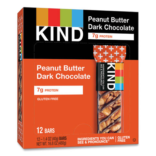 Image of KIND Plus Nutrition Boost Bar, Peanut Butter Dark Chocolate/protein, 1.4 Oz, 12/box