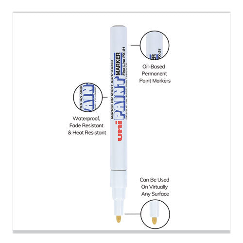 Image of uni®-Paint Permanent Marker, Fine Bullet Tip, White