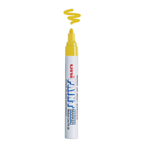 Image of uni®-Paint Permanent Marker, Medium Bullet Tip, Yellow