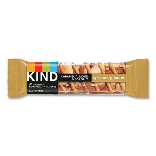 Image of KIND Nuts And Spices Bar, Caramel Almond And Sea Salt, 1.4 Oz Bar, 12/box