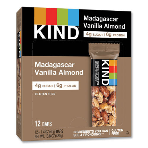 Image of KIND Nuts And Spices Bar, Madagascar Vanilla Almond, 1.4 Oz, 12/box