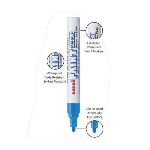 Image of uni®-Paint Permanent Marker, Medium Bullet Tip, Blue