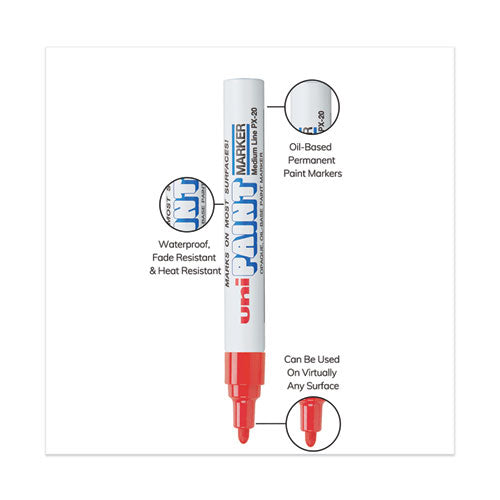 Image of uni®-Paint Permanent Marker, Medium Bullet Tip, Red