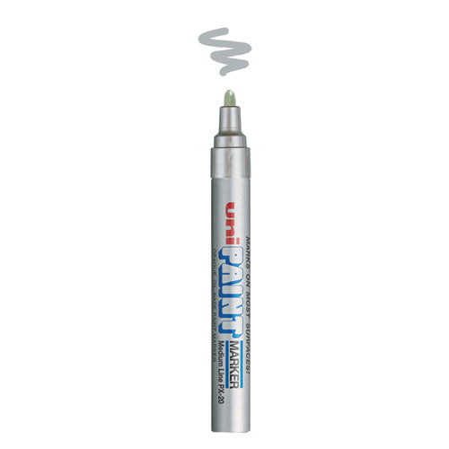 Image of uni®-Paint Permanent Marker, Medium Bullet Tip, Metallic Silver