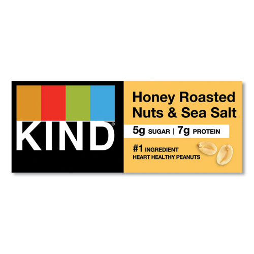 Image of KIND Nuts And Spices Bar, Honey Roasted Nuts/sea Salt, 1.4 Oz Bar, 12/box
