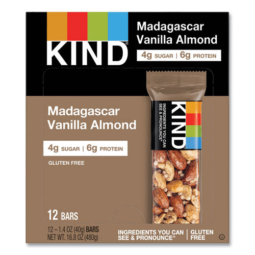 Image of KIND Nuts And Spices Bar, Madagascar Vanilla Almond, 1.4 Oz, 12/box
