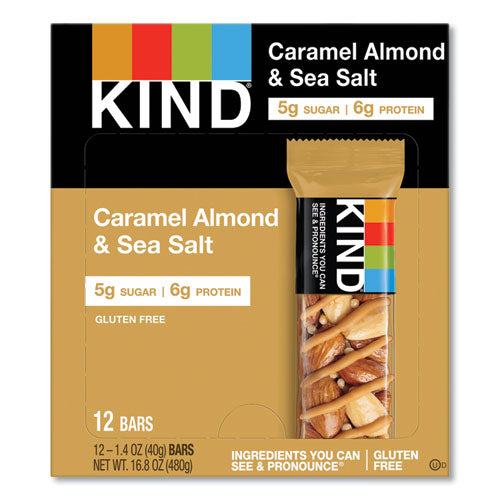Image of KIND Nuts And Spices Bar, Caramel Almond And Sea Salt, 1.4 Oz Bar, 12/box