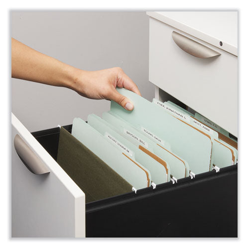 Image of Universal® Six-Section Pressboard Classification Folders, 2" Expansion, 2 Dividers, 6 Fasteners, Legal Size, Gray Exterior, 10/Box
