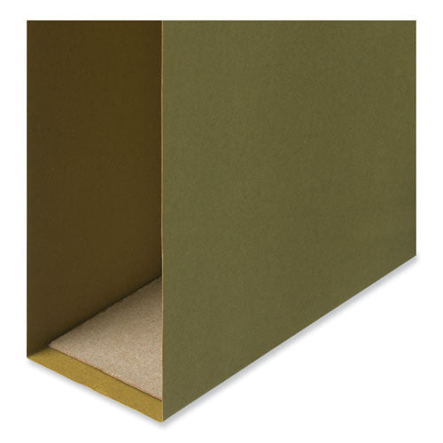 Image of Universal® Box Bottom Hanging File Folders, 2" Capacity, Legal Size, 1/5-Cut Tabs, Standard Green, 25/Box