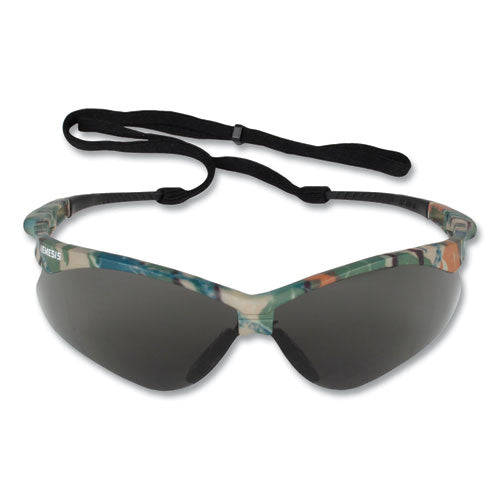 Image of KleenGuard V30 NEMESIS Safety Eyewear, Plastic Camo Frame, Smoke Polycarbonate Lens, 12/Box