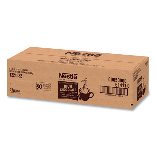 Image of Nestle® Hot Cocoa Mix, Rich Chocolate, 0.28 oz Packet, 30 Packets/Box, 6 Boxes/Carton