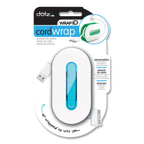 Image of dotz® WrapID, Holds up to 6 ft of Cord, Blue