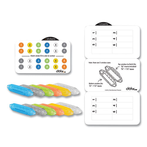 Image of dotz® Cord ID PRO, (12) Cable Identifiers, (12) Device Stickers, (12) Customizable Inserts