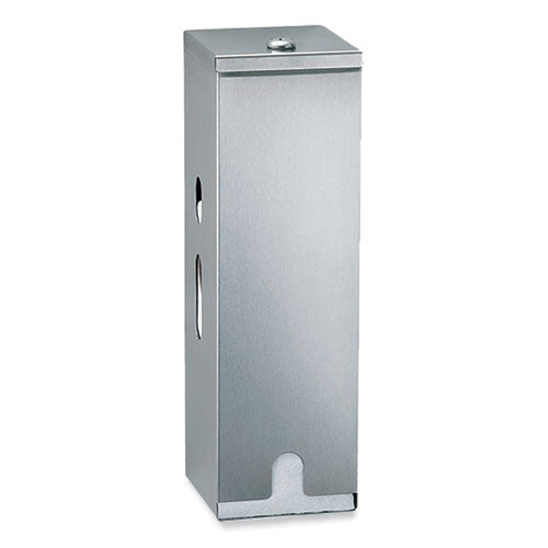 Image of Bobrick ClassicSeries Surface-Mounted Three-Roll Toilet Tissue Dispenser, 4.63 x 5 x 14.88, Satin Finish Stainless Steel