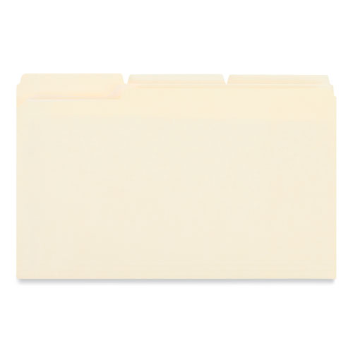 Image of Universal® Reinforced Top Tab Fastener Folders, 0.75" Expansion, 1 Fastener, Legal Size, Manila Exterior, 50/Box