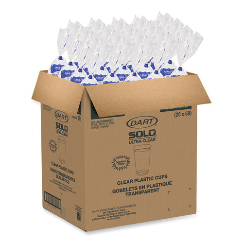 Image of SOLO® Ultra Clear Cups, 16 oz, Plastic, 50/Bag, 20 Bags/Carton
