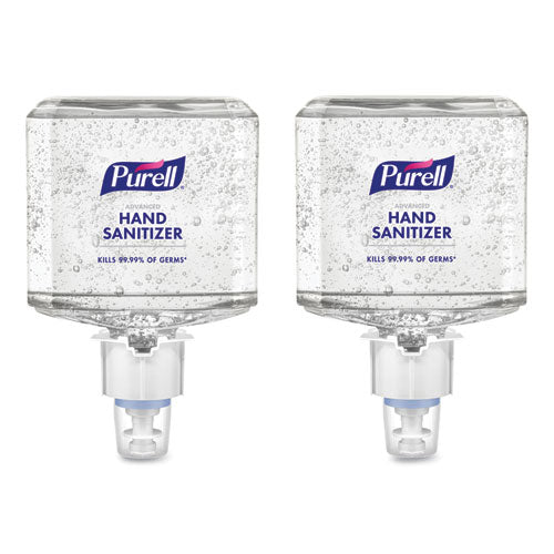Image of PURELL® Advanced Hand Sanitizer Gel Refill, 1,200 mL, Clean Scent, For ES4 Dispensers, 2/Carton