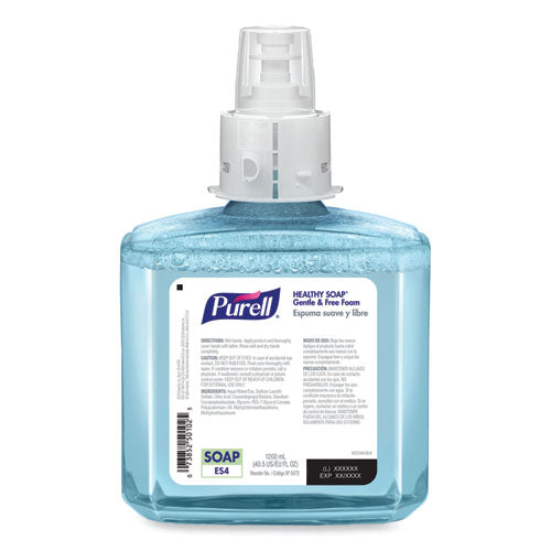 Image of PURELL® HEALTHY SOAP Gentle and Free Foam Refill, For ES4 Dispensers, Fragrance-Free, 1,200 mL, 2/Carton